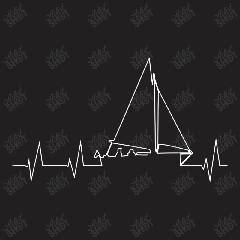 Funny Sailboat Heartbeat Cute Love To Sail T-shirt | Artistshot