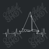 Funny Sailboat Heartbeat Cute Love To Sail Crewneck Sweatshirt | Artistshot