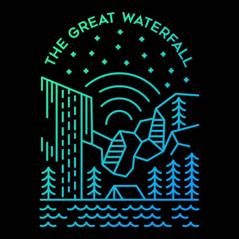 The Great Waterfall Pocket T-Shirt by VEKTORKITA | Artistshot