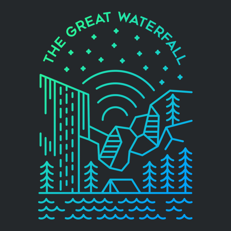 The Great Waterfall Crewneck Sweatshirt by VEKTORKITA | Artistshot