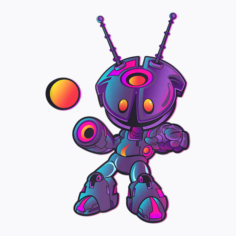 Cute Futuristic Gradient Robot Character Tank Top T-Shirt by corni3t6 | Artistshot