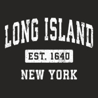 Long Island New York Ny Vintage Established Sports Design Pullover Hoo Ladies Fitted T-shirt | Artistshot