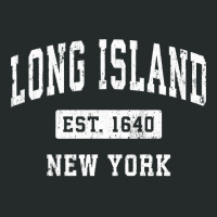 Long Island New York Ny Vintage Established Sports Design Pullover Hoo Women's Triblend Scoop T-shirt | Artistshot