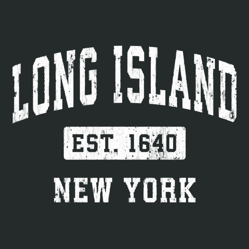 Long Island New York Ny Vintage Established Sports Design Pullover Hoo Women's Triblend Scoop T-shirt by copedoire | Artistshot