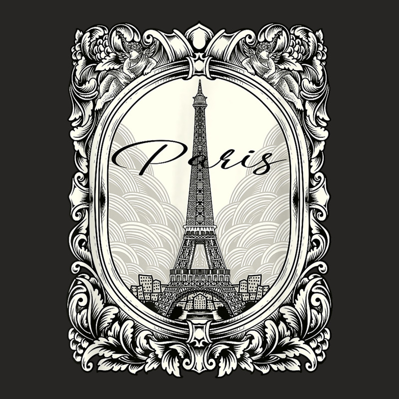 Lovely Vintage Retro Paris France Eiffel Tower Illustration T Shirt Ladies Fitted T-Shirt by kasaqcsegurc | Artistshot