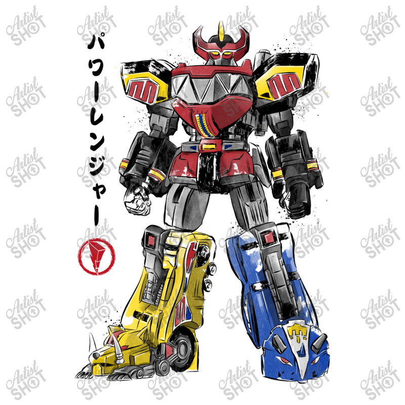 Mighty Morphin Megazord Sumi E Baby Bodysuit by Dr.Monekers | Artistshot