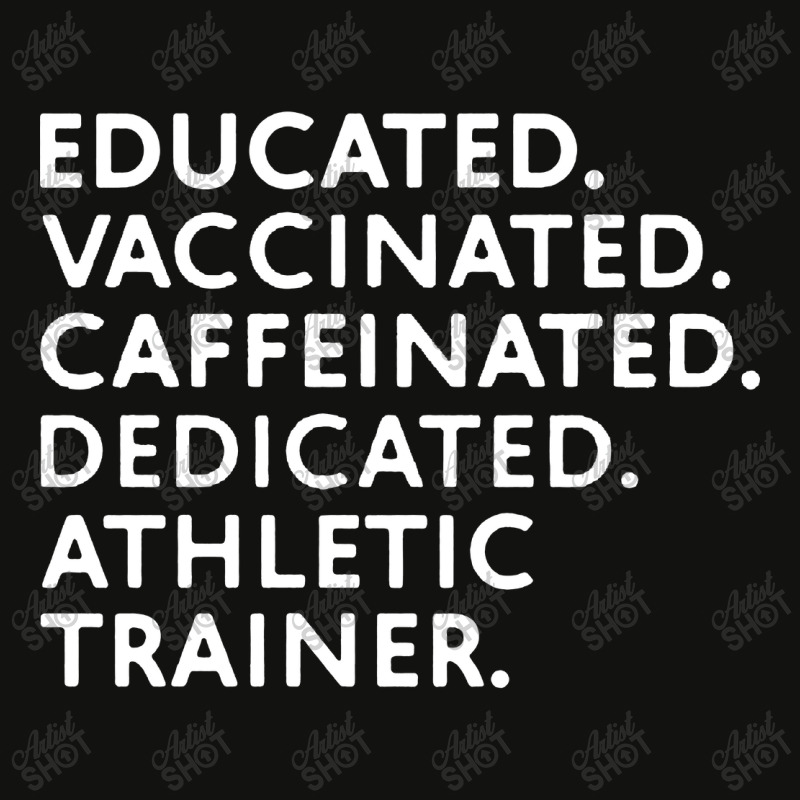 Educated Vaccinated Caffeinated Dedicated Athletic Trainer Scorecard Crop Tee by ShopYes | Artistshot