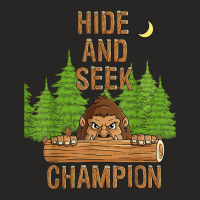 Bigfoot Hide And Seek Champion Funny Sasquatch Forest T Shirt Ladies Fitted T-shirt | Artistshot