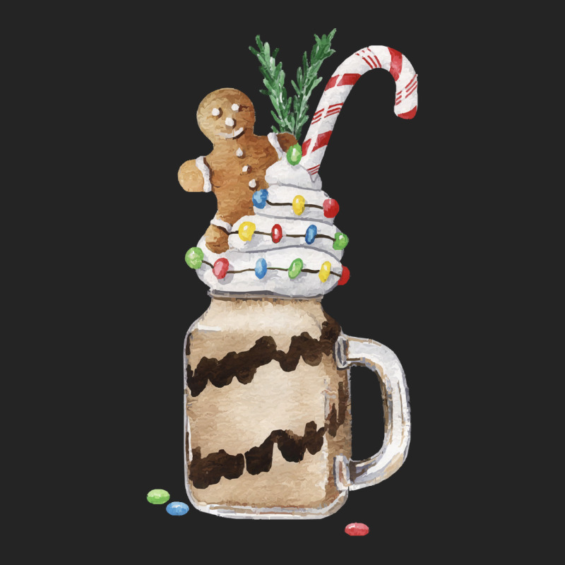 Gingerbread Man Candy Monstershake T  Shirt Christmas Gingerbread Choc 3/4 Sleeve Shirt by salesmanhuh | Artistshot