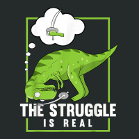 The Struggle Is Real Sword Fighting Dinosaur Fencer Fencing T Shirt Women's Triblend Scoop T-shirt | Artistshot