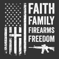 Faith Family Firearms & Freedom Pro God Gun Usa Cross Flag T Shirt 