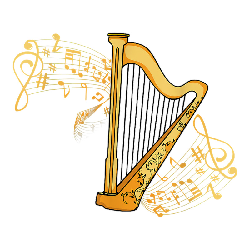 Harp Player Girls Harpist Women Men Music Harp T Shirt Sticker | Artistshot