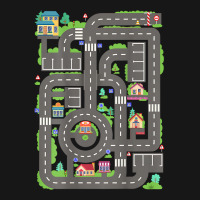 Kid Play Cars On Dad Back Race Track Mat Fathers Day T Shirt Medium-length Apron | Artistshot