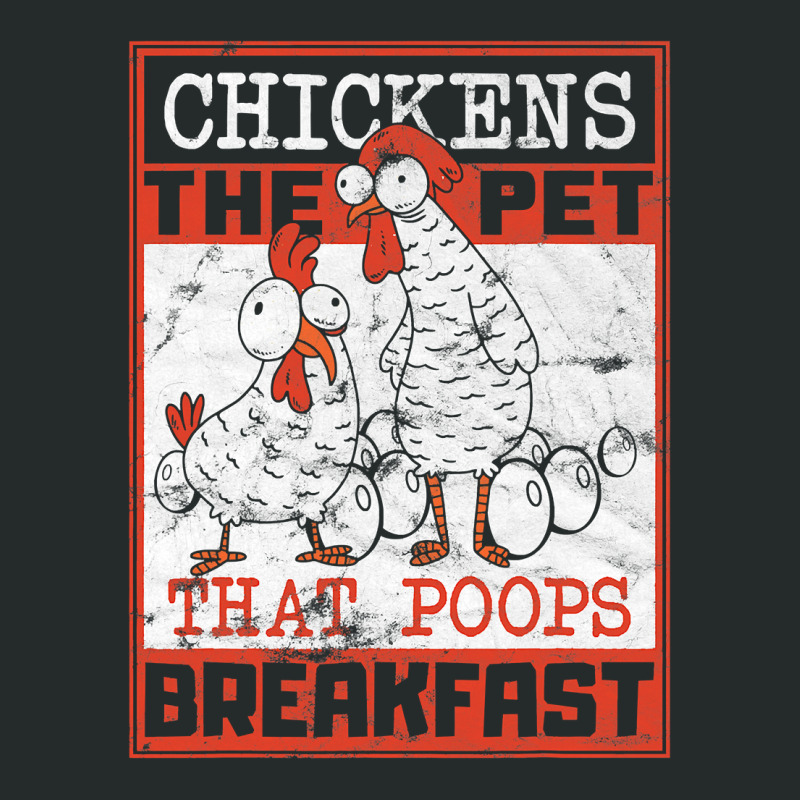 Chicken Chick Vintage Chickens The Pet That Pops Breakfast Chicken 70 Women's Triblend Scoop T-shirt by pester | Artistshot