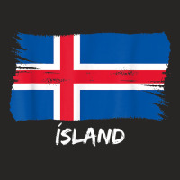 Icelandic Flag Iceland Team Fan T Shirt Ladies Fitted T-shirt | Artistshot