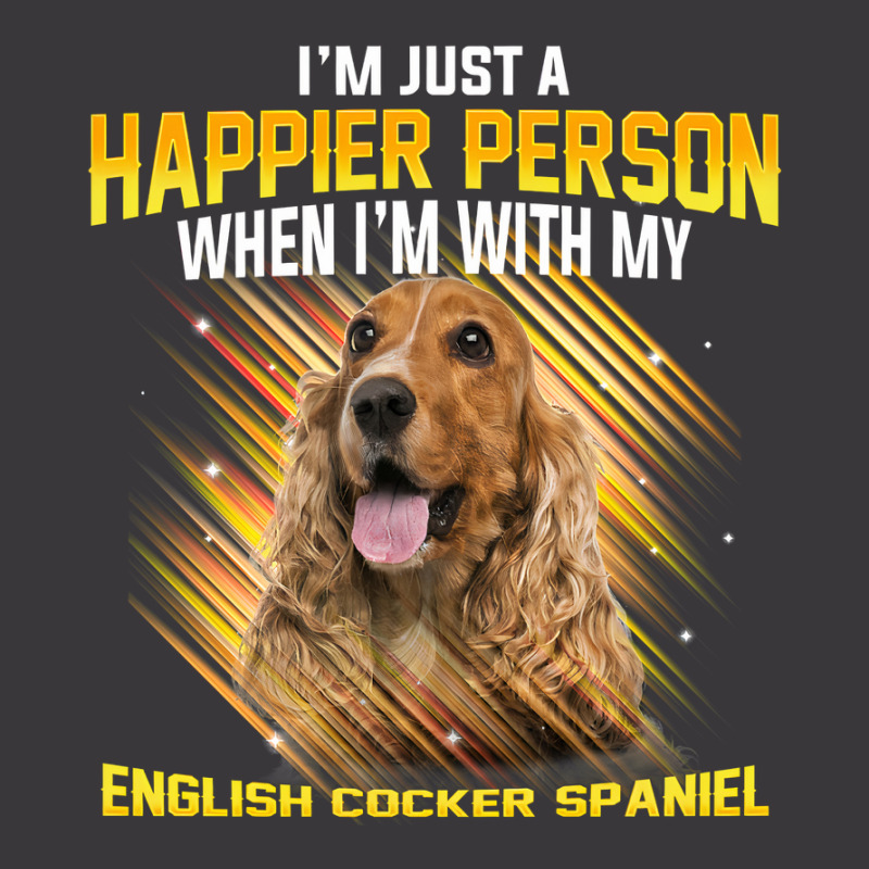 Dog English Cocker Spaniel Im Just A Happier Person Puppy Paw Ladies Curvy T-Shirt by peafowl | Artistshot