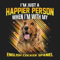 Dog English Cocker Spaniel Im Just A Happier Person Puppy Paw Ladies Polo Shirt | Artistshot