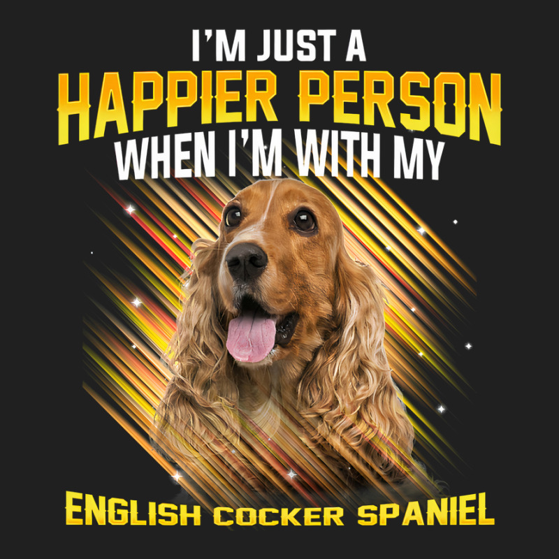 Dog English Cocker Spaniel Im Just A Happier Person Puppy Paw Ladies Polo Shirt by peafowl | Artistshot