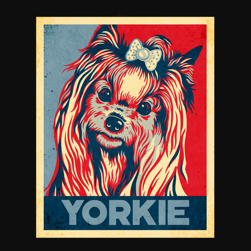 Dog Funny Yorkshire Terrier Lover Propaganda Poster Style Dog Paw Paw Crop Top by pester | Artistshot