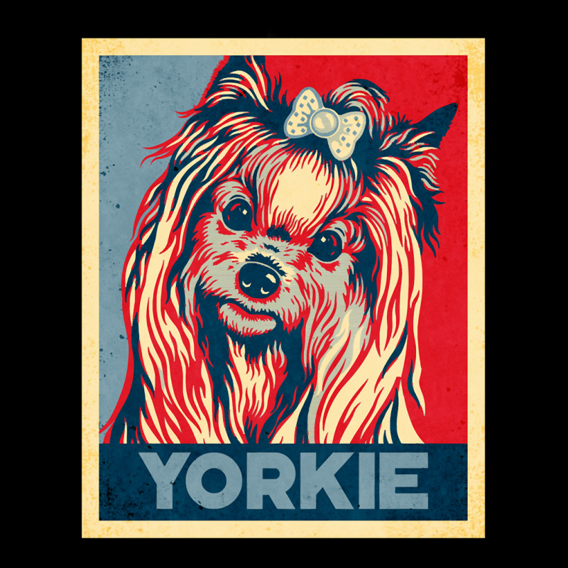 Dog Funny Yorkshire Terrier Lover Propaganda Poster Style Dog Paw Paw Cropped Hoodie by pester | Artistshot