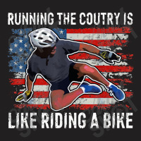 Biden Falling Off Running The Country Is Like Riding A Bike T-shirt | Artistshot