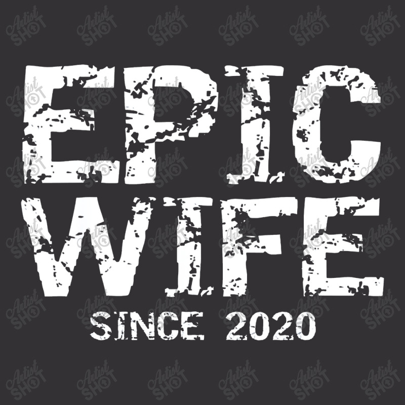 Bride Wedding Gift From Groom Husband Epic Wife Since 2020 Vintage Hoodie by afganfahreza | Artistshot