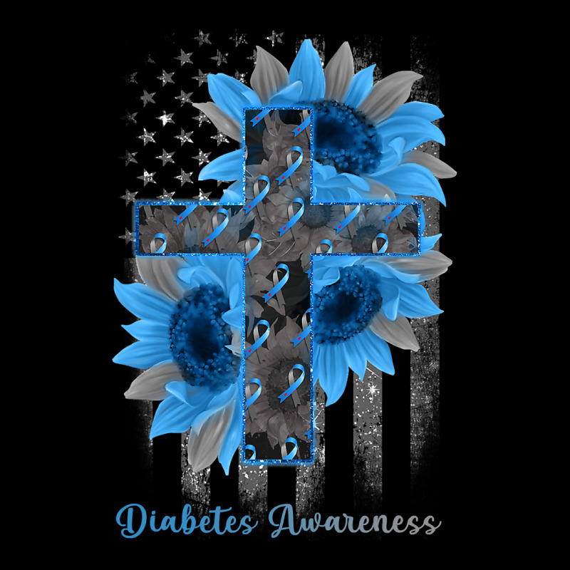 Diabetes Diabetic Blue Ribbon Sunflower Christian Cross 61 Diabetes Aw Men's 3/4 Sleeve Pajama Set by pester | Artistshot