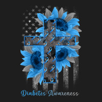 Diabetes Diabetic Blue Ribbon Sunflower Christian Cross 61 Diabetes Aw Classic T-shirt | Artistshot