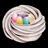 Handrawn Easter Themed Food T  Shirt Meringue Cookie Nest With Colorfu Lightweight Hoodie | Artistshot