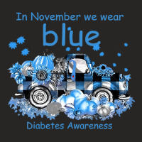 Diabetes In November We Wear Blue Diabetes Awareness 496 Awareness Ladies Fitted T-shirt | Artistshot