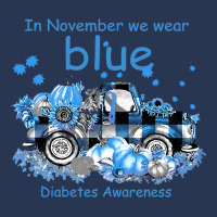 Diabetes In November We Wear Blue Diabetes Awareness 496 Awareness Ladies Denim Jacket | Artistshot