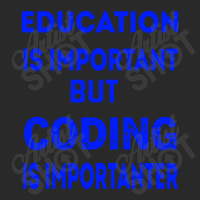 Education Is Important But Coding Is Importanter Printed Hat | Artistshot