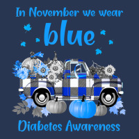 Diabetes Diabetic Diabetes Awareness In November We Wear Blue Truck Tt Ladies Denim Jacket | Artistshot