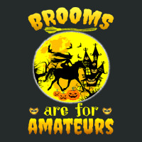 Horse Halloween Witch Riding Horse Witch Brooms Are For Amateurs Horse Women's Triblend Scoop T-shirt | Artistshot