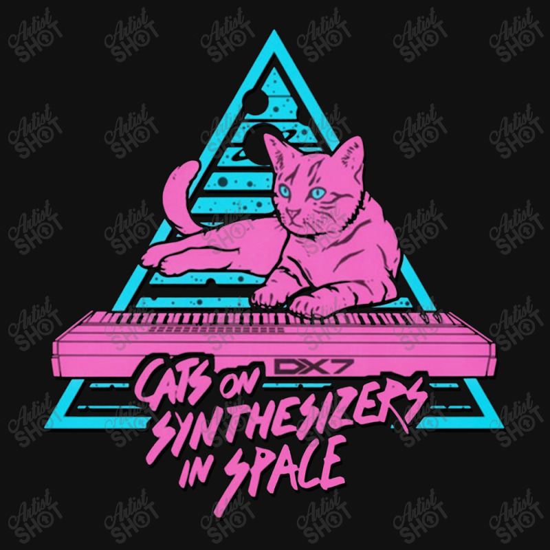 Cats On Synthesizers In Space Landscape Canvas Print | Artistshot