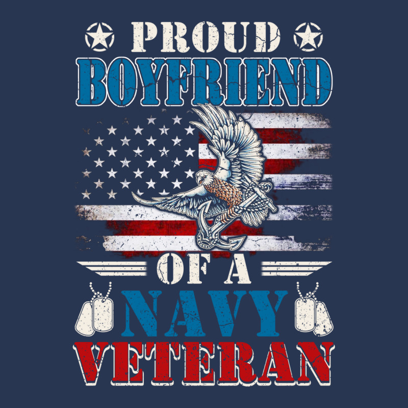 Proud Boyfriend Of A Navy Veteran Men Denim Jacket | Artistshot