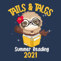 Tails And Tales Summer Reading 2021 Sloth Book Lovers T Shirt Men Denim Jacket | Artistshot