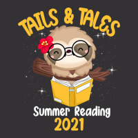 Tails And Tales Summer Reading 2021 Sloth Book Lovers T Shirt Vintage Hoodie | Artistshot