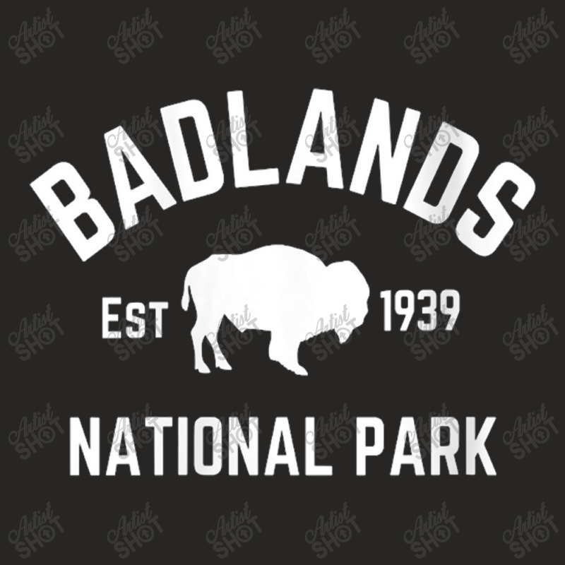 Womens Badlands National Park Buffalo South Dakota Nature Outdoors Ladies Fitted T-Shirt by BealArt | Artistshot