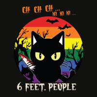 Black Cat 6 Feet People In Halloween 232 Cat Lover Scorecard Crop Tee | Artistshot