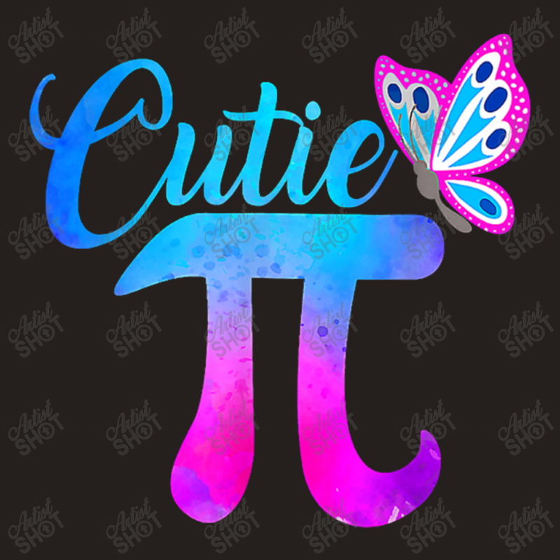 Cute & Funny Cutie Pi Math Pie Butterfly Adorable Math Pun Tank Top | Artistshot