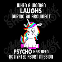 Funny Unicorn When A Woman Laughs During An Argument Cropped Hoodie | Artistshot