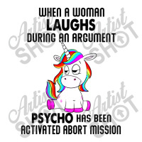 Funny Unicorn When A Woman Laughs During An Argument V-neck Tee | Artistshot