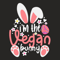 Vegan Design T  Shirt Bunny Ears I'm The Vegan Bunny Matching Easter V Ladies Fitted T-shirt | Artistshot