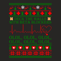 Deck The Halls Beta Blockers Nurse Christmas Ugly Sweater Ladies Fitted T-shirt | Artistshot