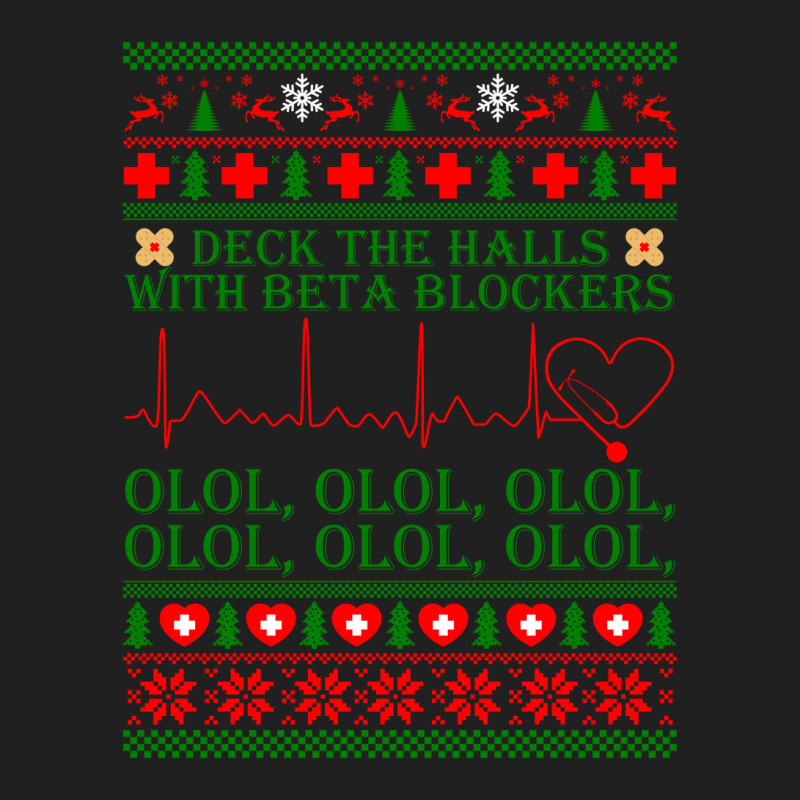 Deck The Halls Beta Blockers Nurse Christmas Ugly Sweater Ladies Polo Shirt by MichaelAlavarado | Artistshot