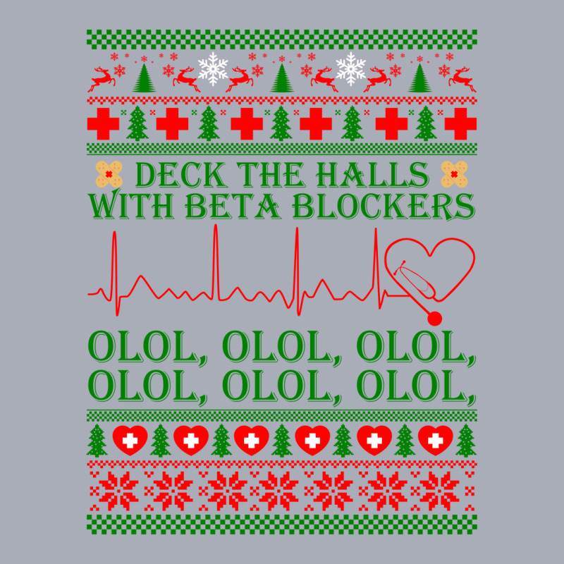 Deck The Halls Beta Blockers Nurse Christmas Ugly Sweater Tank Dress by MichaelAlavarado | Artistshot