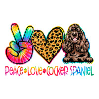 Peace Love Cocker Spaniel Tie Dye Dog Lover T Shirt V-neck Tee | Artistshot