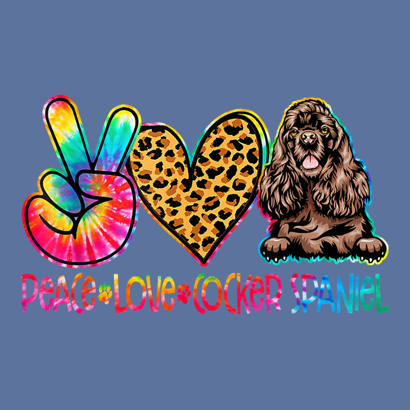 Peace Love Cocker Spaniel Tie Dye Dog Lover T Shirt Lightweight Hoodie by caroldian | Artistshot