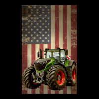 Farm Tractors Distressed Usa Flag Combine Tractor Farming Women's V-neck T-shirt | Artistshot